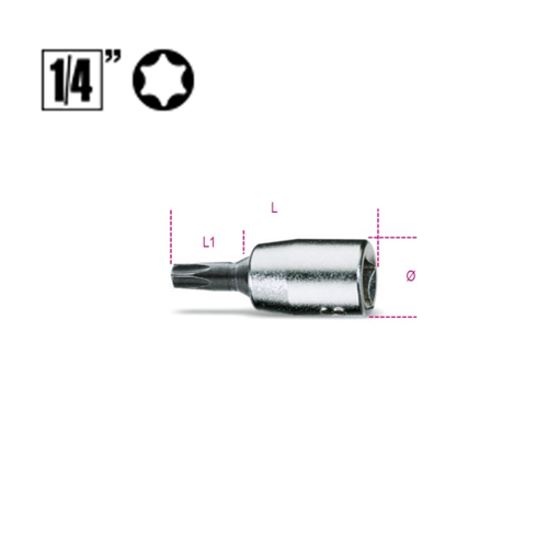 Chave de Caixa com Ponta Macho de Perfil TORX® 1/4