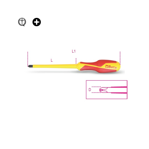 Chave para Parafusos de Perfil PHILLIPS® Isolada 1000V 1272MQ BETA