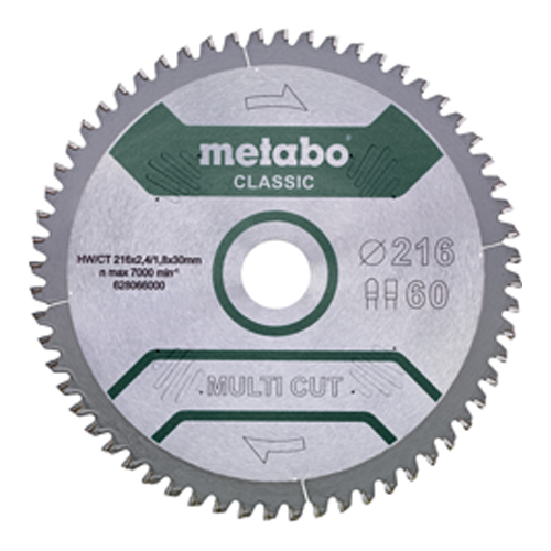 Lâmina de Serra Multi Cut Classic para Serras Circulares Semiestacionárias METABO